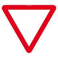 Podlahová značka – Dej přednost v jízdě, 50 cm, PVC